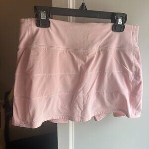 Lululemon pace rival mid-rise skirt, light pink, size 4
